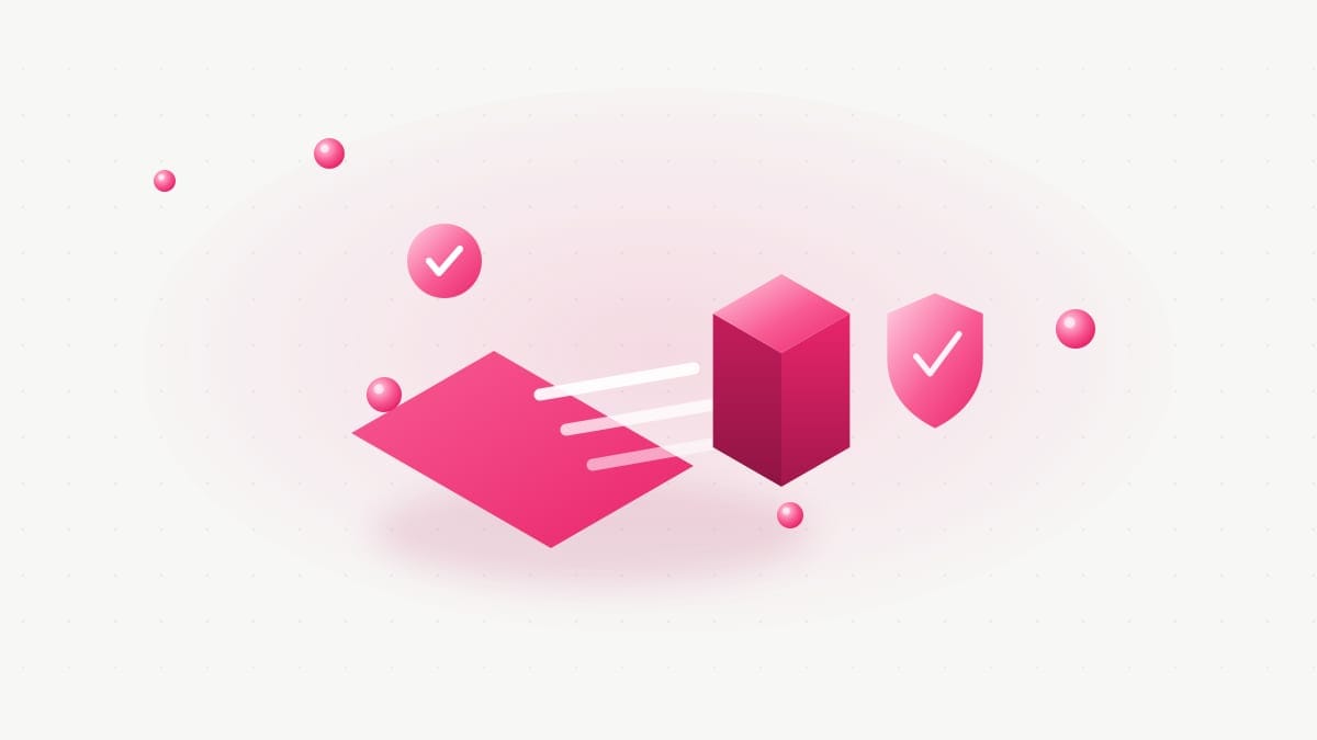Isometric illustration in Heduno pink: a single owned storefront beside a row of shared marketplace stalls.